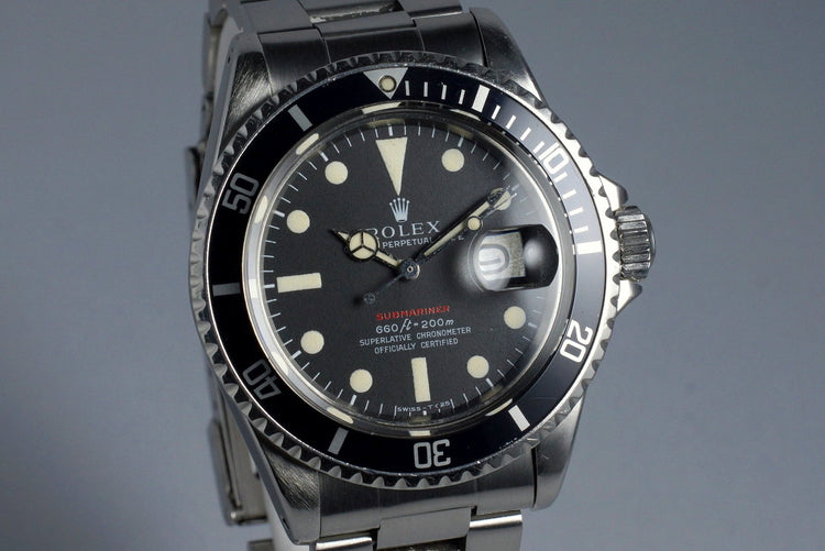 1969 Rolex Red Submariner 1680 Mark IV Dial