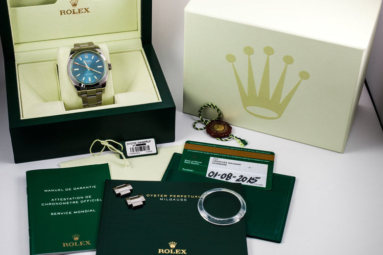 2015 Rolex Milgauss 116400GV Box and Papers