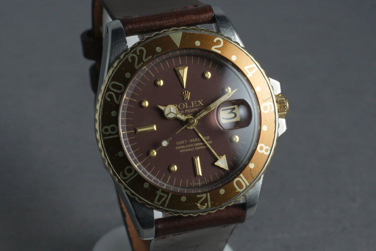 1972 Rolex 18K/SS GMT 1675 with Root Beer Dial