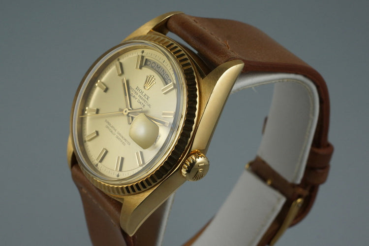 1970 Rolex YG Day-Date ‘Wide Boy’ Dial 1803