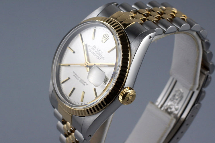 1987 Rolex Two Tone DateJust 16013 with Box and Papers