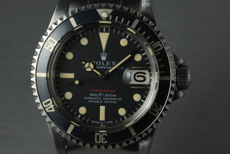 1970 Rolex Red Submariner 1680 Mark IV Dial