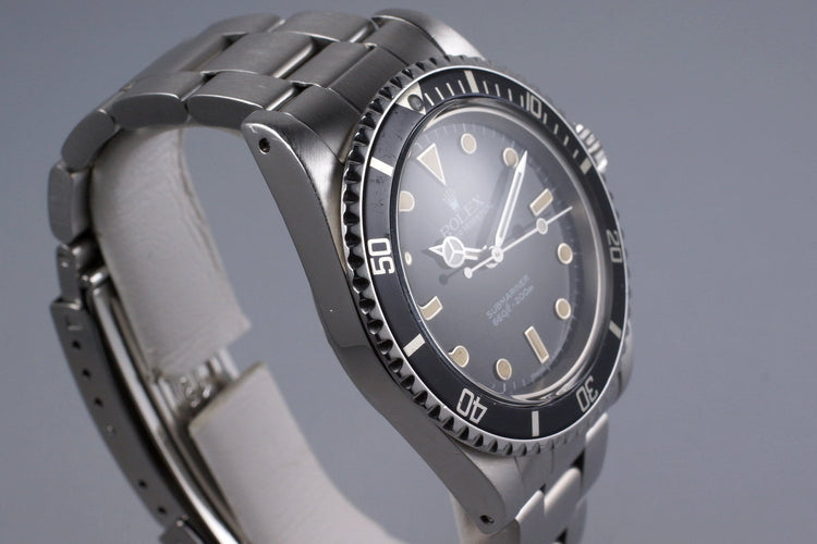 1985 Rolex Submariner 5513 Spider Dial with Box and Papers