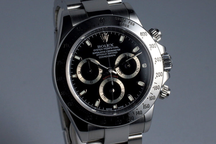 2002 Rolex Daytona 116520 Black Dial with Box and Papers