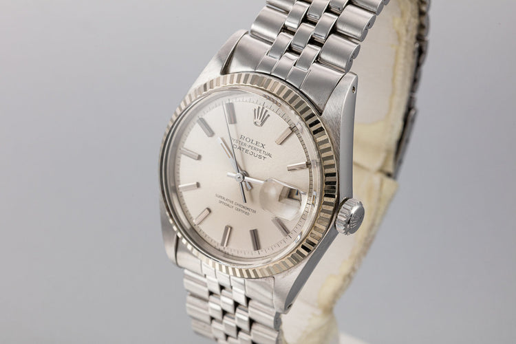 1968 Rolex DateJust 1601 No Lume Silver Dial