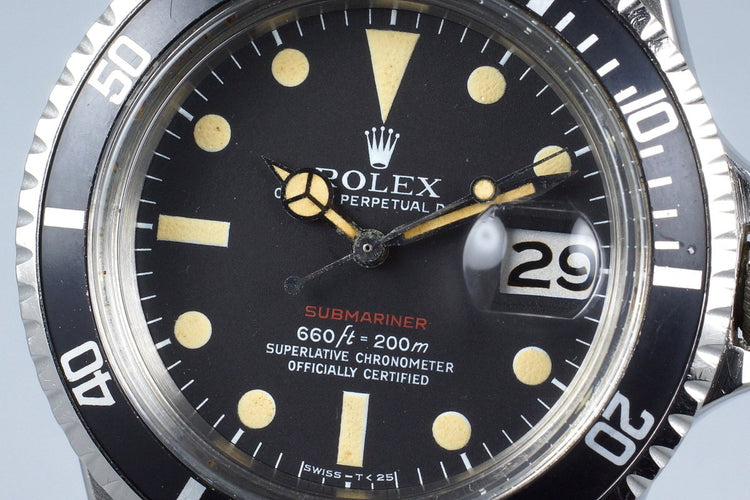 1972 Rolex Red Submariner 1680 Mark V Dial