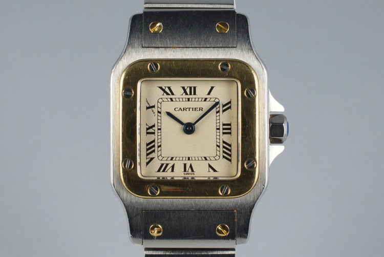Ladies Two Tone Cartier Santos 1057930 Quartz
