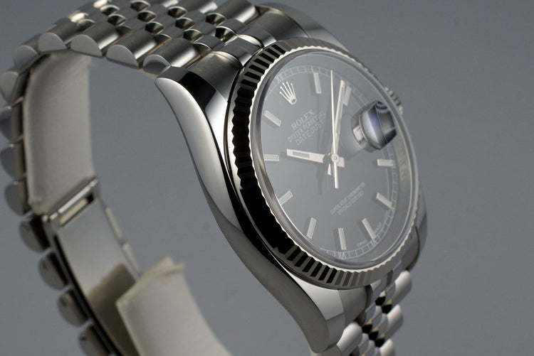 2015 Rolex DateJust 116234 Black Dial