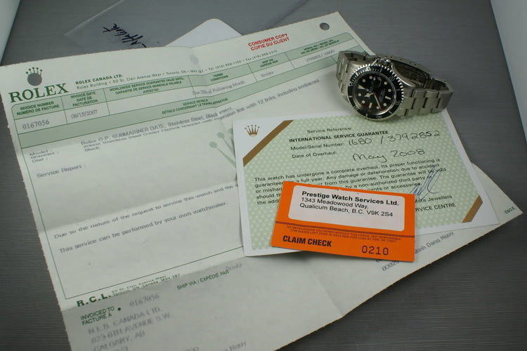 Rolex Red Submariner 1680 Mark VI with Service Papers