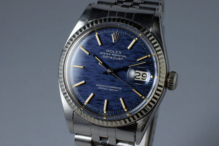 1971 Rolex DateJust 1601 Blue Mosaic Dial
