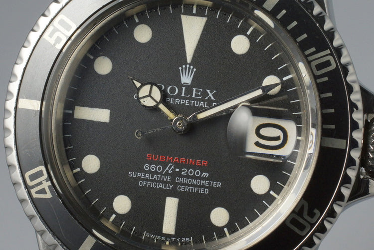 1970 Rolex Red Submariner 1680 Mark IV Dial