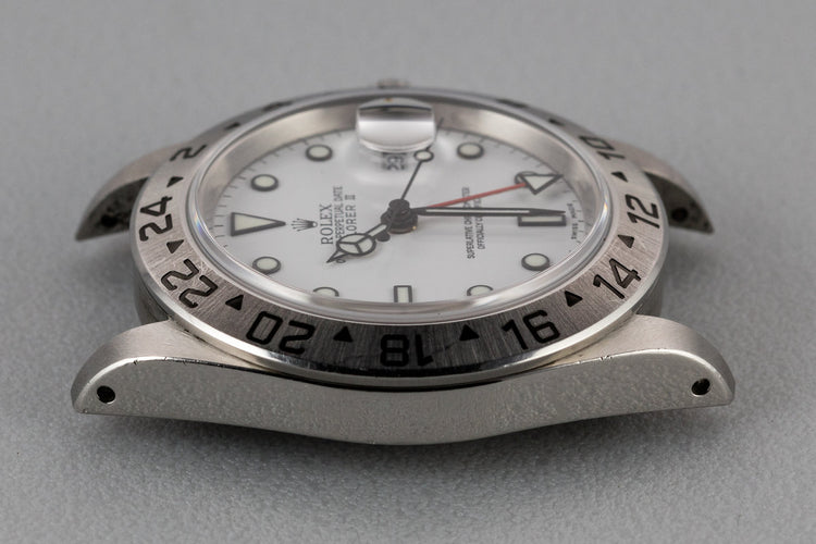 2002 Rolex Explorer II 16570 White Dial