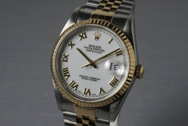 2000 Rolex 18K/SS DateJust 16233 with Box and Papers