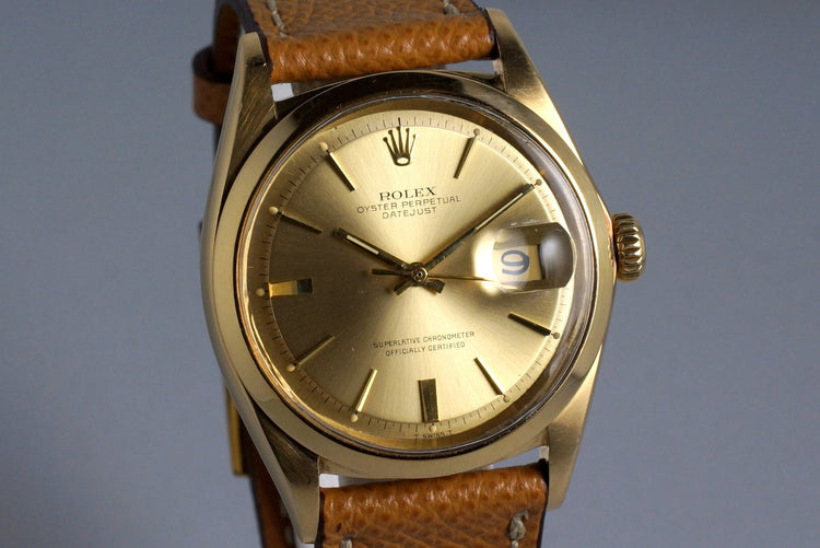 1967 Rolex YG DateJust 1600 with Papers