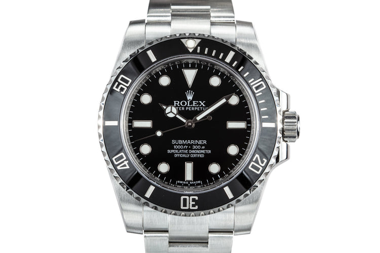 2016 Rolex Ceramic Submariner 114060 with Box and Papers
