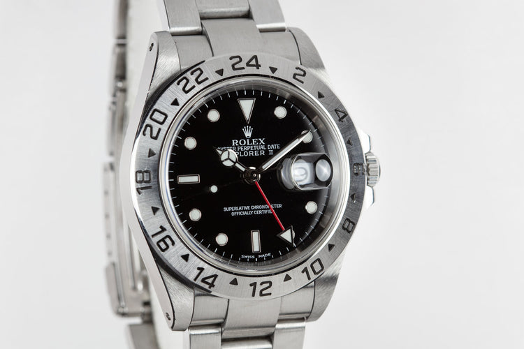 2000 Rolex Explorer II 16570 Black Dial