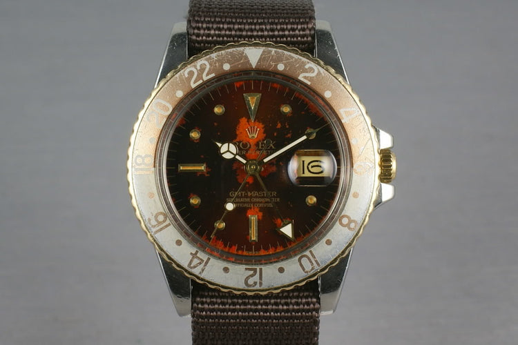Rolex GMT Two Tone 16753 with root beer tropical nipple dial