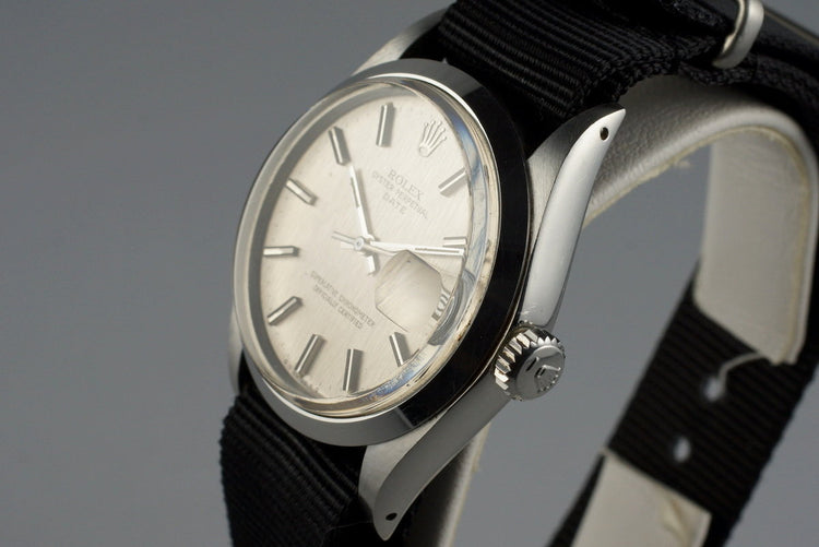 1972 Rolex Date 1500 Brushed Silver Sigma Dial
