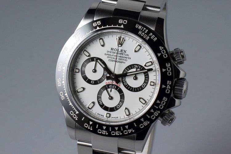 2016 Rolex Ceramic Daytona 116500LN White Dial with Box and Papers