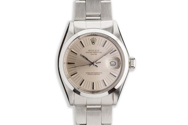 1972 Vintage Rolex Date 1500 Silver Dial