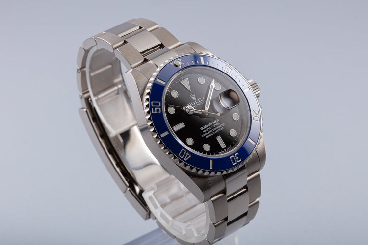 2021 Rolex Submariner 18k White Gold Blue Bezel w/ Card & Hang tag