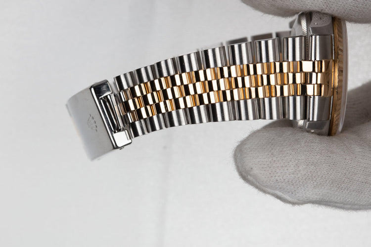 1990 Rolex Two Tone DateJust 16233 with Gold Tapestry Dial