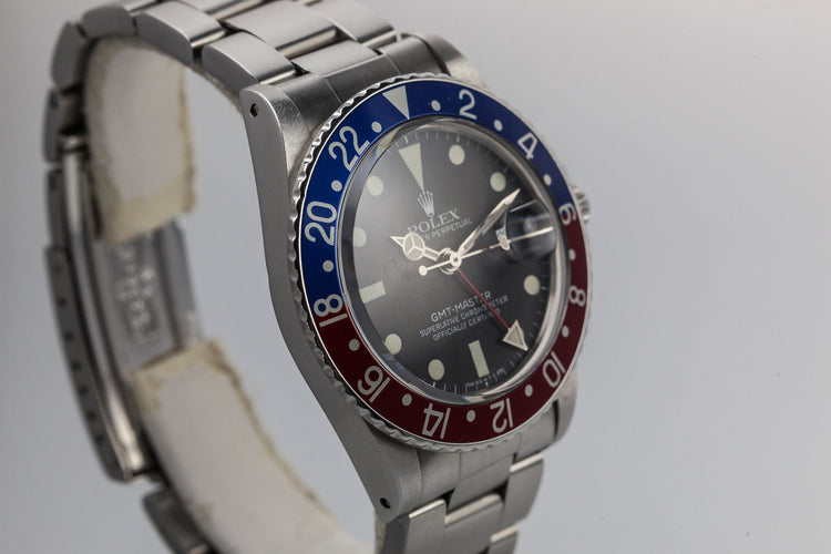 1981 Rolex GMT-Master 16750 Matte Dial with Pepsi Bezel Insert