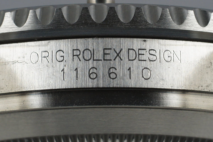 2010 Rolex Green Submariner 116610V with Box and Papers