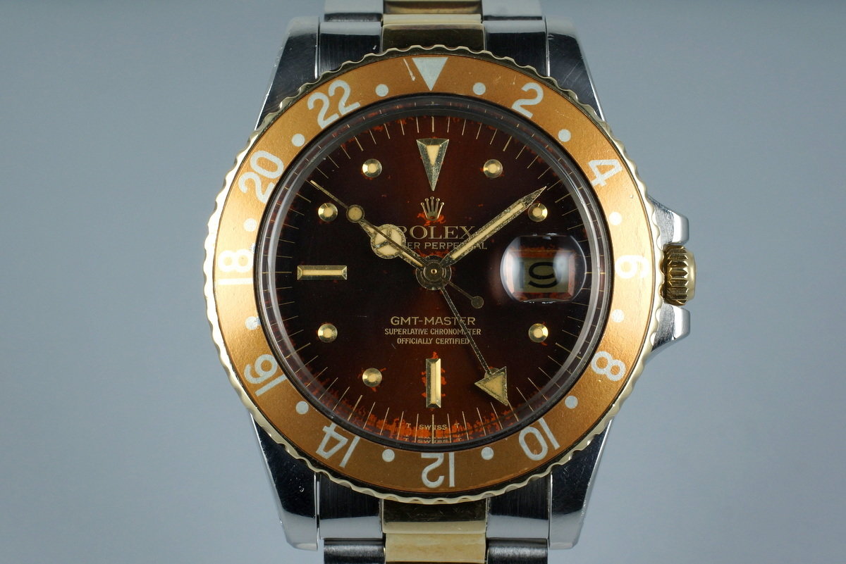 HQ Milton 1978 Rolex Two Tone GMT 1675 Root Beer Dial Inventory