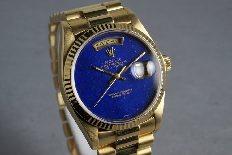 1982 Lapis Dial President 18038 Box & Receipt