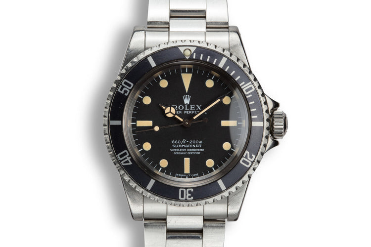 1977 Rolex Submariner 5512 Serif 4 Line Dial