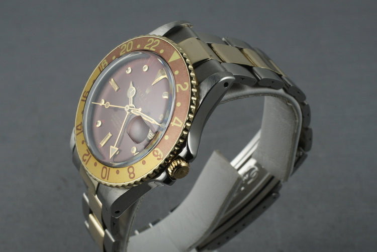 Rolex GMT Two Tone 16753 with root beer nipple dial