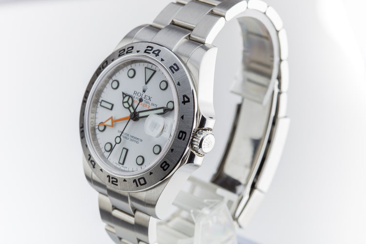 2011 Rolex Explorer II 43mm 216570 with Box, Card, & Chronotag