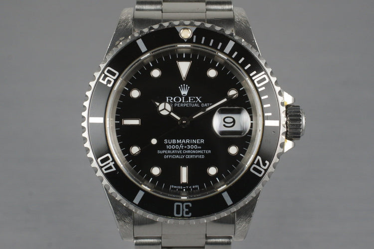 1995 Rolex Submariner 16610 with Box and Papers