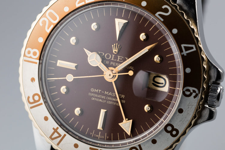 1975 Rolex Two Tone GMT-Master 1675 with Brown Nipple Dial