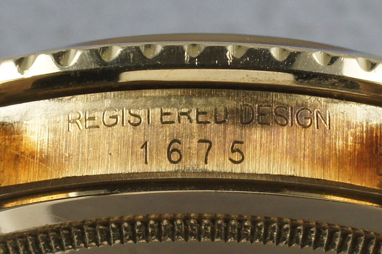 Rolex GMT 18K 1675 with root beer nipple dial turning tropical red