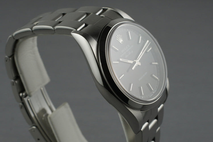 2000 Rolex Air-King 14000M with Black Dial