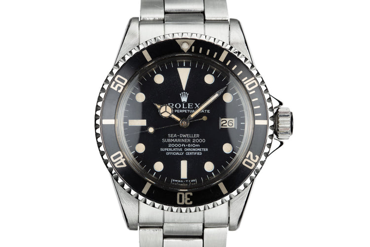 1967 Rolex Patent Pending Sea-Dweller 1665 with Mark 1 Double Red Dial