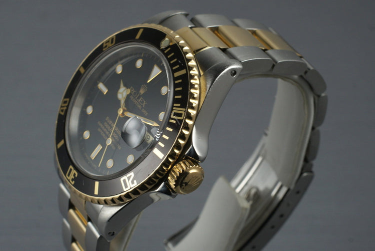 1991 Rolex 18K/SS Submariner 16613 with Box and Papers