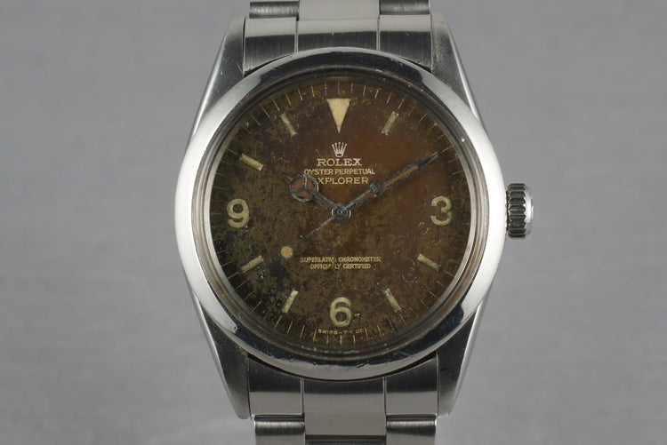 1959 Rolex Explorer 1 1016 Tropical Gilt Dial with Rolex Service Papers