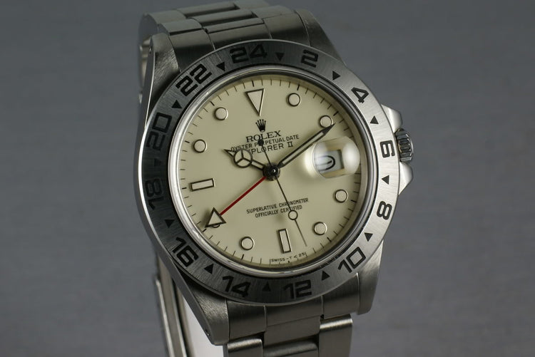Rolex Explorer II 16550 Cream Rail Dial with service papers