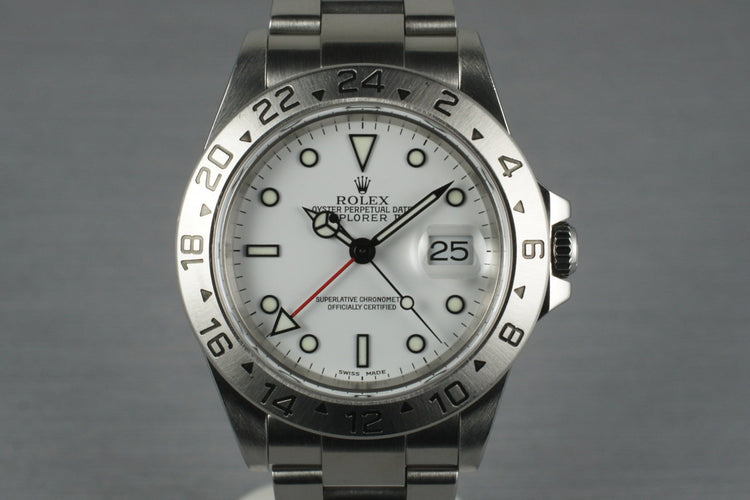 2000 Rolex Explorer II 16570 White Dial