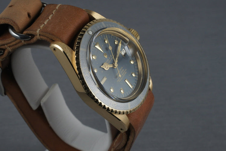 1979 Rolex 18K Submariner 1680 with Faded Blue Dial and Bezel