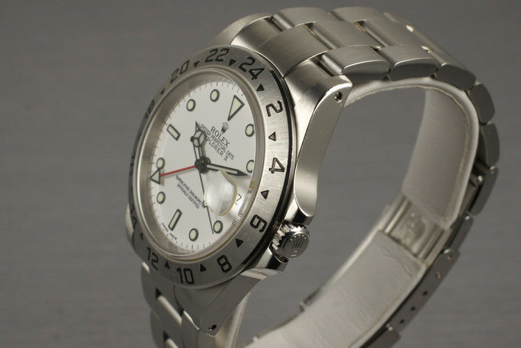 2002 Rolex Explorer II 16570 White Dial with Papers