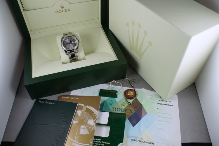 2006 Rolex Mens Datejust 116200 with Box and Papers