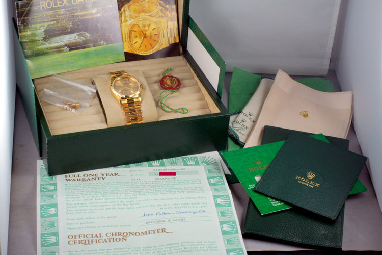 1996 Rolex President Double Quick 18238 with Box & Papers