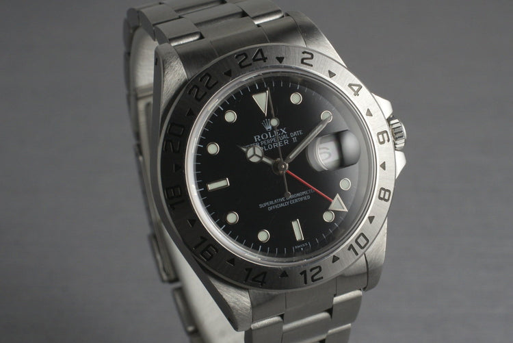 1999 Rolex Explorer II 16570 Black Dial with Box and Papers