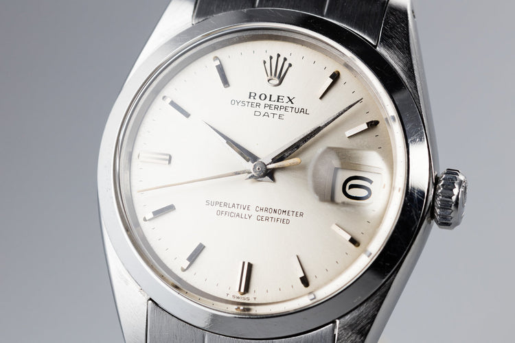 1964 Rolex Date 1500 Silver Dial