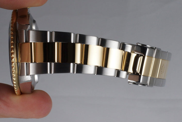 2002 Rolex Two Tone Submariner 16613 Serti Dial with Box and Papers