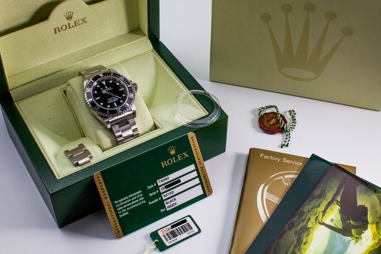 2006 Rolex Submariner 14060M Four-Line Dial with Box and Papers